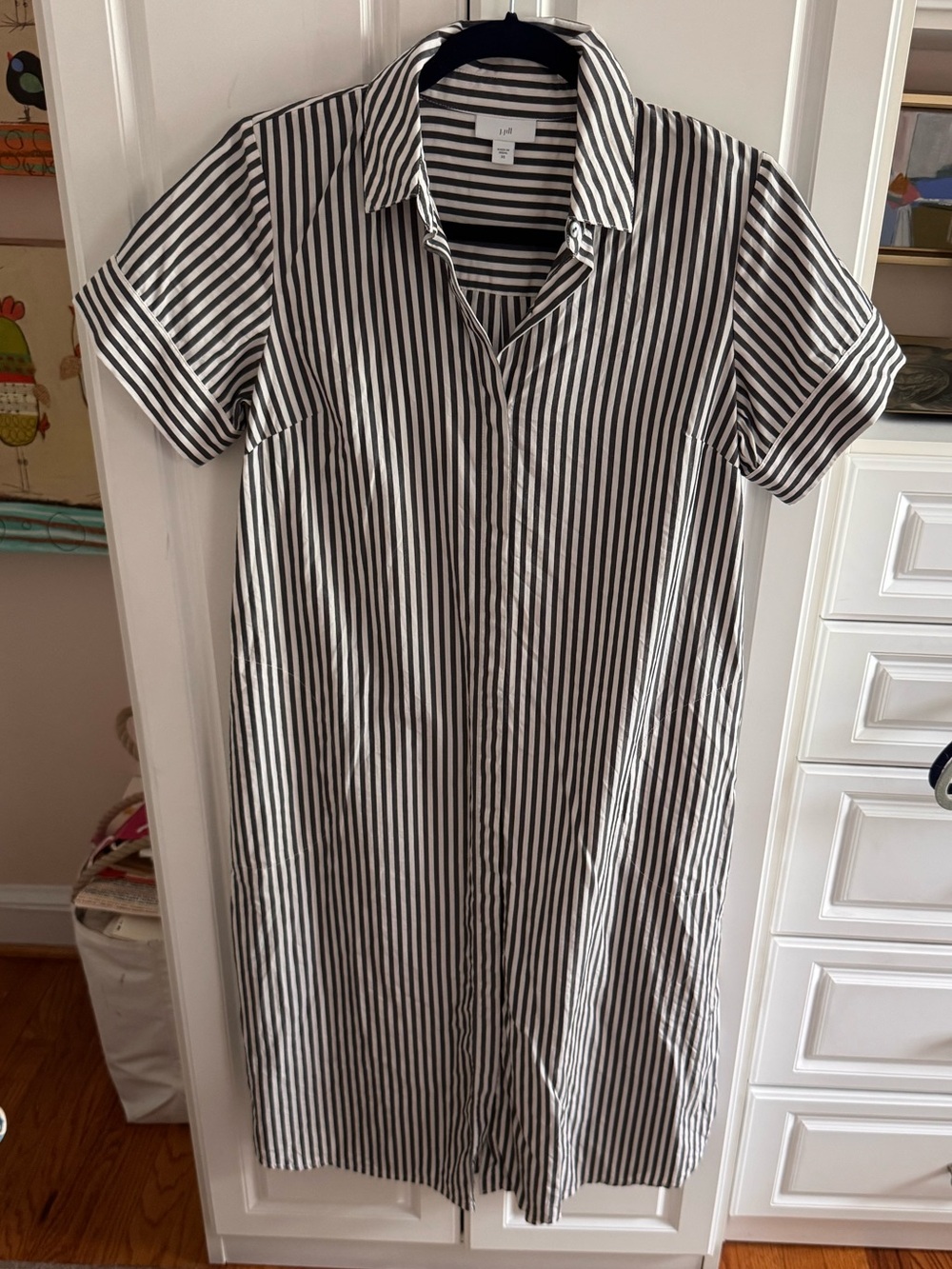 Jjill striped midi dress, like new, XS